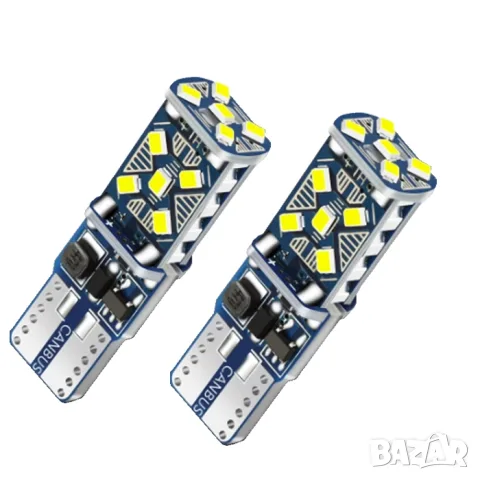 LED крушки T10 LED 12V 2 броя