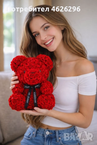 Мече от рози , снимка 2 - Романтични подаръци - 53004507