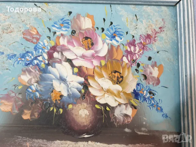 Стара авторска картина, снимка 2 - Картини - 48556384