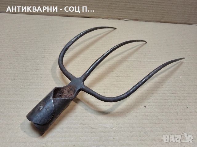 Стара Кована Вила За Сено. / НОМЕР 1730., снимка 4 - Антикварни и старинни предмети - 53849877