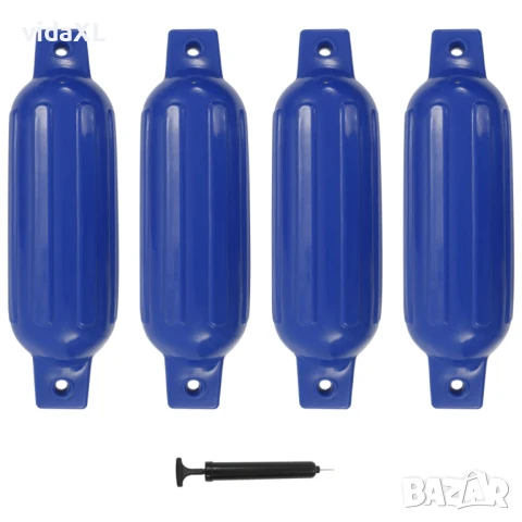 vidaXL Броня за лодка 4 бр синя 41x11,5 см PVC（SKU:92376）, снимка 1