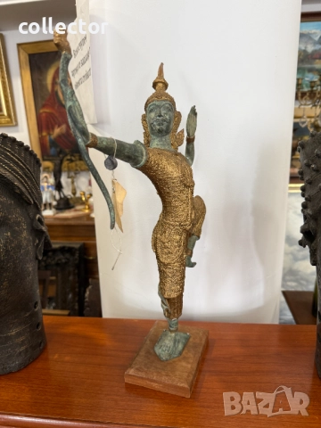 Голяма тайландска фигура на принц Рама. №7383, снимка 2 - Антикварни и старинни предмети - 51880364