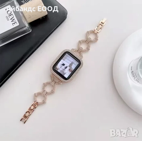 Crystal ring stainless steel верижка за Samsung/Huawei/Amazfit/Garmin, снимка 9 - Каишки за часовници - 51455878