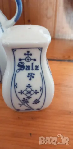 Комплект за подправки с дизайн "Blau Saks" Indian blue - Strawflower Pattern, снимка 3 - Аксесоари за кухня - 49780795