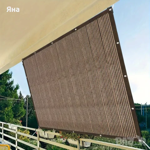 Слънцезащитна кафява тента - сенник за плътна сянка в различни размери, снимка 7 - Градински мебели, декорация  - 50621328