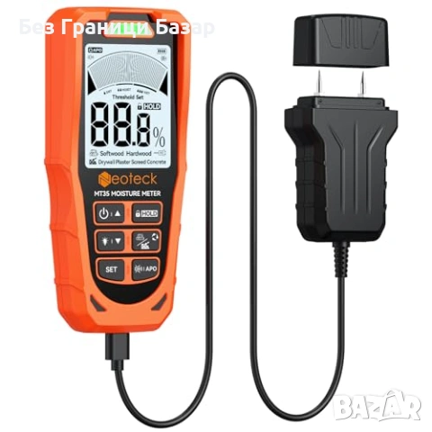 Нов Дигитален влагомер Neoteck, 6 режима, аларма, за дърво и бетон дом