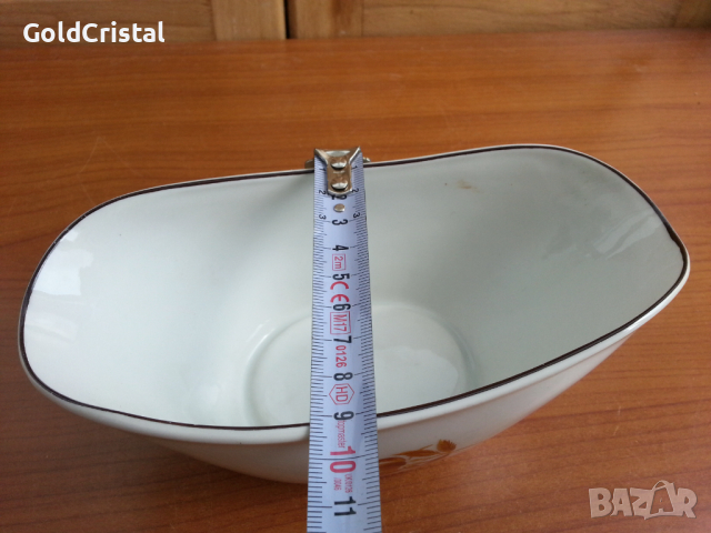 Български порцелан сосиера купа, снимка 2 - Антикварни и старинни предмети - 36461919