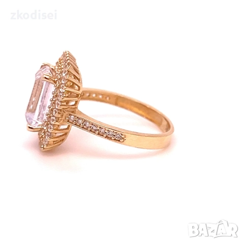 Златен дамски пръстен 3,83гр. размер:52 14кр. проба:585 модел:34469-2, снимка 3 - Пръстени - 52063157