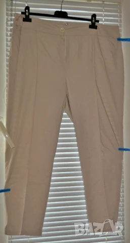 👖 Бежов летен панталон с преден ръб 4XL÷5XL | БГ №54÷56, снимка 2 - Панталони - 41961964