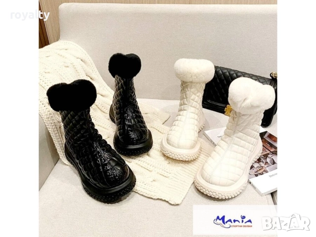 Дамски лачени боти с цип отзад в бежово, снимка 2 - Дамски боти - 52123318