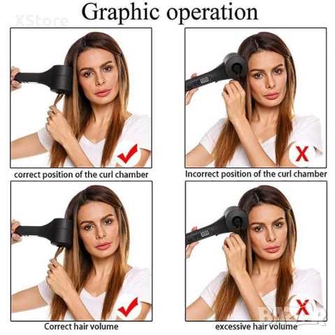 Високотехнологична керамична преса за къдрене на коса с LED дисплей - черна!, снимка 15 - Преси за коса - 52595132