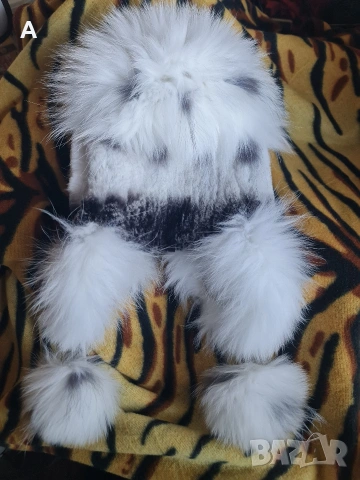 Шапка от естествен косъм лисица и чинчила 
