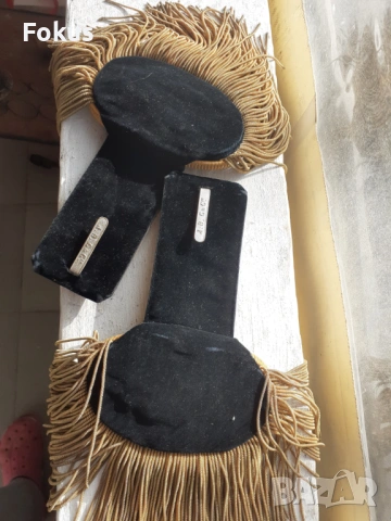 Стари френски еполети пагони златна сърма, снимка 2 - Антикварни и старинни предмети - 53445060