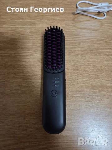 Чисто нова безжична четка за изправяне, снимка 2 - Преси за коса - 53344532