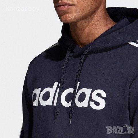 adidas Essential 3 Stripe Hoodie - страхотно мъжко горнище , снимка 2 - Спортни дрехи, екипи - 38902648