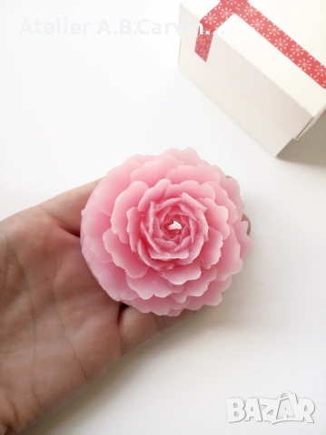 Ароматни, декоративни свещи рози от 4 бр.,за дома