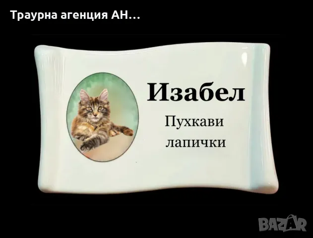 порцеланови снимки за хората и животните , снимка 3 - Траурни и погребални услуги - 50267306