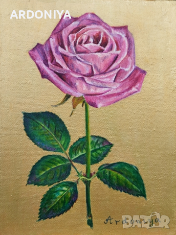 Картина Роза маслени бои