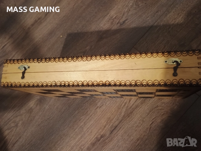 Дървен Пирографиран шах , снимка 8 - Шах и табла - 52878067