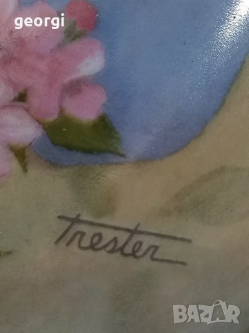 Декоративна порцеланова чиния Kaiser porcelain , снимка 4 - Декорация за дома - 39231543