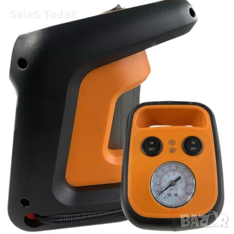 Компресор за гуми 3 в 1-манометър+ електрически компресор+ прожектор, 12V, 35 литра / мин.