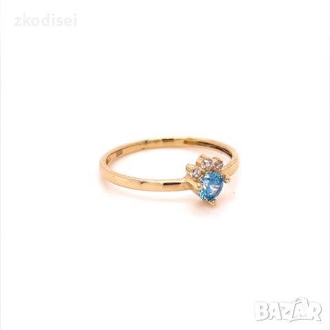 Златен дамски пръстен 1,42гр. размер:57 14кр. проба:585 модел:20045-2, снимка 2 - Пръстени - 42528625