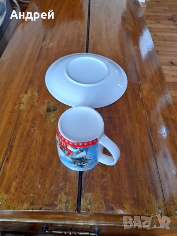 Стара коледна чиния,чаша, снимка 8 - Други ценни предмети - 34007292