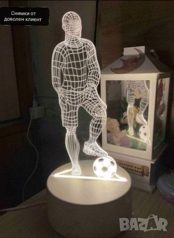 Лед нощна лампа футболист за подарък , снимка 10 - Други - 41754969
