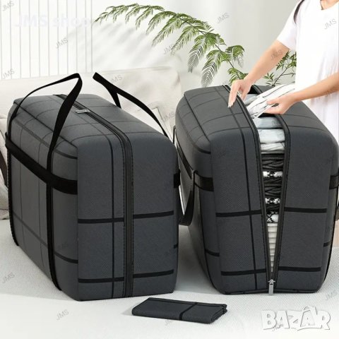 Карирана чанта за багаж с голям капацитет, 3размера, снимка 8 - Кутии за съхранение - 44155623
