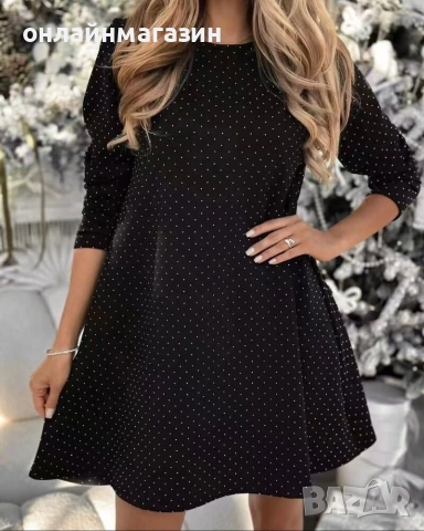 Дамска рокля с камъчета , снимка 4 - Рокли - 52616177