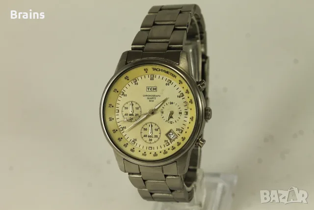Мъжки Стоманен Часовник TCM Quartz Chronograph Germany