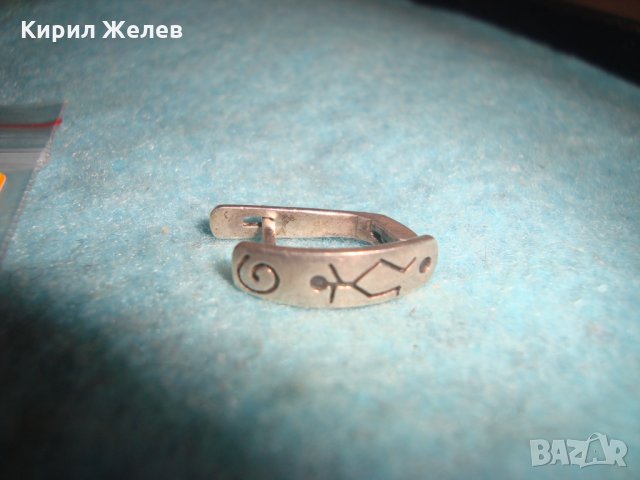СРЕБЪРНА ОРНАМЕНТИРАНА АНГЛИЙСКА РЕТРО АРТ ОБЕЦА СРЕБРО 925 МАРКОВО БИЖУ 14754, снимка 9 - Обеци - 35817665