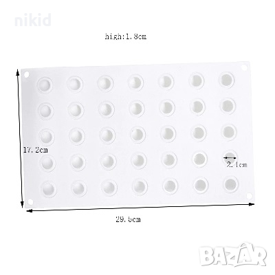3D 35 топчета топче кръг сфери силиконов молд форма бонбони бонбон шоколад лед , снимка 3 - Форми - 36223594