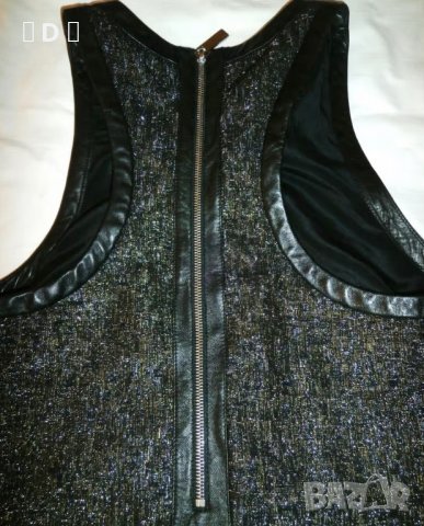 BARBARA BUI оригинална рокля с естествена кожа - С, снимка 3 - Рокли - 39327769