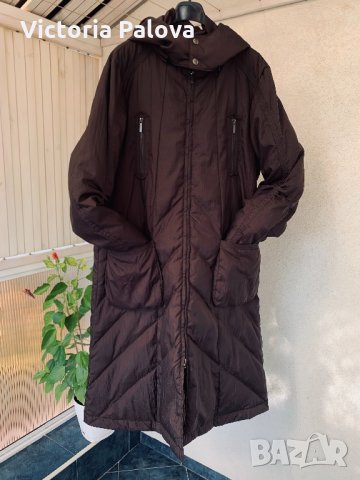 Модерно яке-палто GUXY цвят шоколад ,гъши пух,Италия, снимка 3 - Палта, манта - 34556353