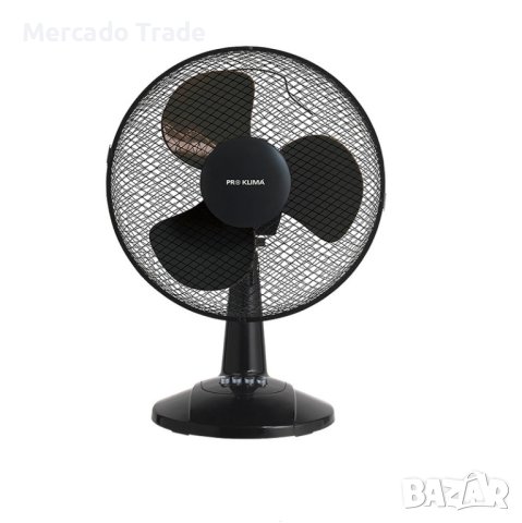 Настолен вентилатор Mercado Trade, 40W, 3 скорости, 220V, Черен, снимка 2 - Вентилатори - 41289166