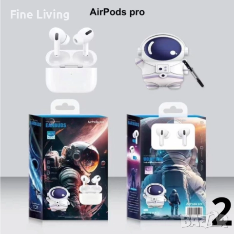 Безжични слушалки AirPods Pro с калъфче с дизайн на анимационни герои, снимка 2 - Други - 52170356