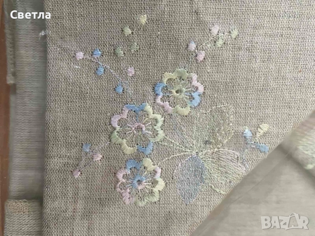 Ленени  Комплекти с по 6 бр. салфетки-1, 2 и 3 (бродерия)-по € 23 и 4 и 5 (щампа) по € 13, снимка 5 - Други - 19263066