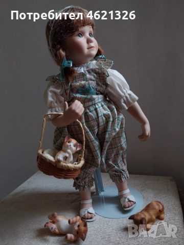 Винтидж порцеланова кукла Саманта от колекция Джордж, сертификат, снимка 15 - Декорация за дома - 52069302