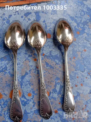 Посребрени английски лъжици, снимка 4 - Антикварни и старинни предмети - 48140569