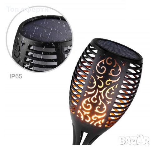 LED соларна лампа за двор или градина с истински пламък на факла, снимка 8 - Соларни лампи - 41026274