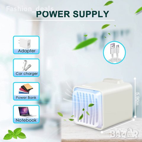 Преносим охладител за въздух, персонален мини климатик / вентилатор, снимка 3 - Климатици - 33820955