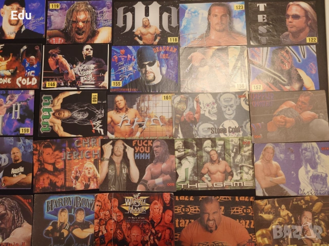 Продавам и разменям листчета с кечисти от WWF WWE, снимка 6 - Колекции - 25172921