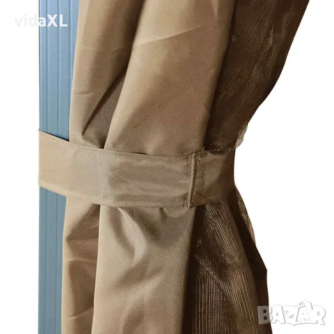 vidaXL Шатра със завеси, 400x300 см, таупе, алуминий, снимка 7 - Къмпинг мебели - 56146613