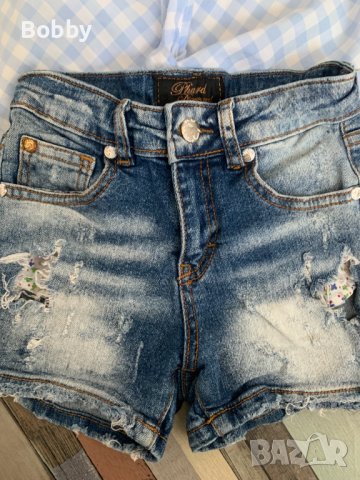Ефирна туника и къси дънкови панталони 7-8-9 години, снимка 5 - Детски комплекти - 41447725