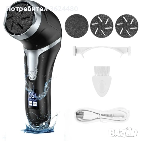 LCD електрическа пила за пети с миеща се глава  4827, снимка 7 - Електрически пили за пети - 53269947