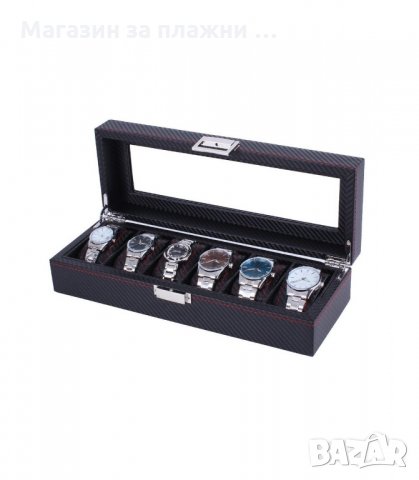 КУТИЯ ЗА ЧАСОВНИЦИ КАРБОН С 6 ОТДЕЛЕНИЯ - код 2166, снимка 2 - Други - 34207109