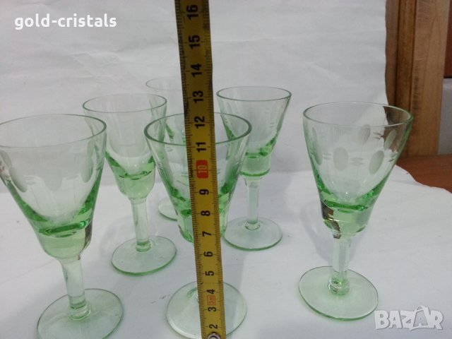 Ретро чашки чаши цветно стъкло, снимка 4 - Антикварни и старинни предмети - 35996428