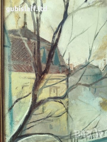 Картина "Париж с Нотр дам", худ. С. Мин.., 1997 г., снимка 7 - Картини - 44396055