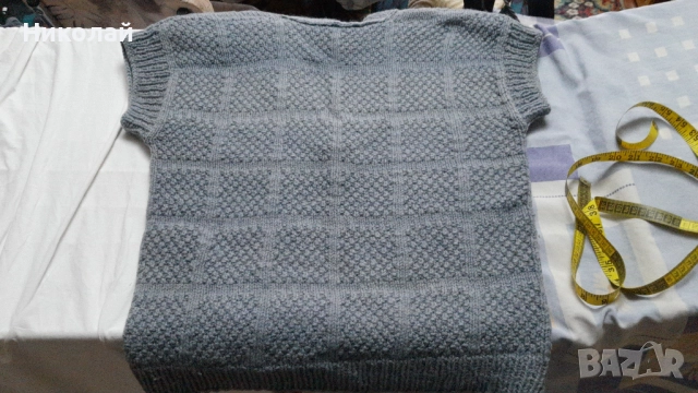 Плетен елек, снимка 2 - Пуловери - 52584502